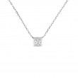 18K White Gold Rhodium Plated Le Cube Diamant Medium Cube Pendant Necklace