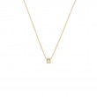 18K Yellow Gold Le Cube Diamant Small Open Cube Pendant Necklace