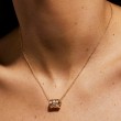 18K Yellow Gold Pulse Pendant Necklace
