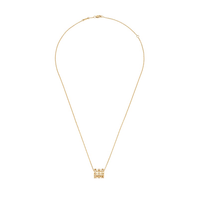 18K Yellow Gold Pulse Pendant Necklace