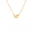 18K Yellow Gold Menottes R10 Interlocking Chain Necklace