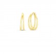 Roberto Coin 18K Y Graduated 30Mm Thin Double Hoop Earring