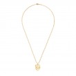 18K Yellow Gold Double Coeurs Double Open Hearts Pendant Necklace