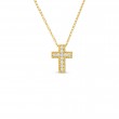 Roberto Coin 18Kt Gold Diamond Cross Pendant