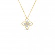 Roberto Coin  Yellow & White Gold Diamond Princess Flower Necklace