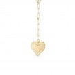 Roberto Coin 18K yellow gold Medallion Charms large diamond heart pendant with round diamonds weighing 0.22 carat total weight, 19