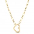 Roberto Coin 18K Yellow Gold Open Heart Diamond Necklace Pendant