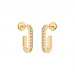 18K Yellow Gold Maillon L Drop Earrings