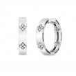 Roberto Coin 18K Love In Verona 20mm Hoop Earring W. Diamond Flower