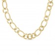 Roberto Coin 18K yellow gold oval and round link chain necklace, 18