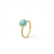 Marco Bicego 18K Yellow Gold Jaipur Color Round Turquoise Stackable Ring
