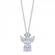 Bachendorf's Platinum and 18K white gold diamond angel pendant