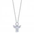 Bachendorf's 18K white gold rhodium plated Diamond angel pendant