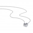 Bachendorf's 18K white gold rhodium plated small diamond heart pendant