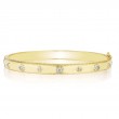 Penny Preville 18K Yellow Gold Round And Square Stacking Bangle Bracelet