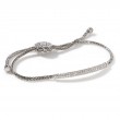 Sterling Silver Classic Chain Station Mini Chain Pull Through Bracelet