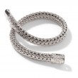 Classic Chain 6.5mm Bracelet in Silver with Diamonds (M)