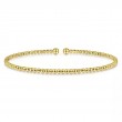 Gabriel & Co 18K Yellow Gold Bujukan Flexible Bead Cuff Bracelet, Size 6.25