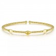 Gabriel & Co 18K Yellow Gold Bujukan Flexible Beaded Cuff Bracelet