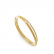 Marco Bicego Masai Two Strand Crossover Diamond Bracelet in Yellow Gold