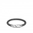 Classic Chain 6mm Bracelet in Silver with Steel Cord