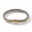 Sterling Silver And 18K Yellow Gold Classic Chain Reversible Bracelet