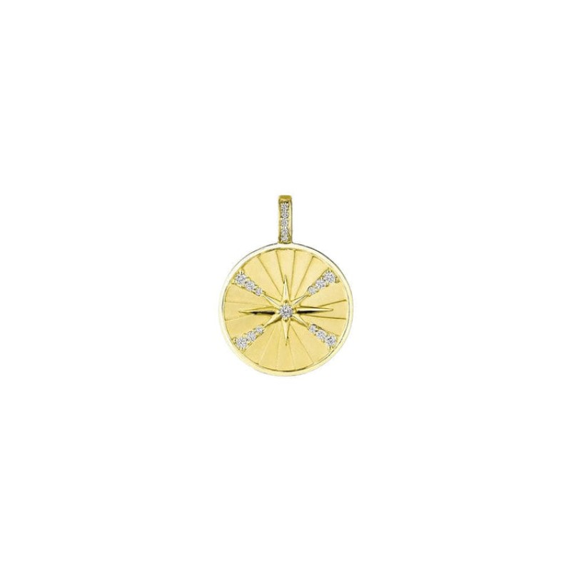 Penny Preville 18K Yellow Gold Round Star Medallion
