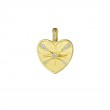 Penny Preville 18K Yellow Gold Petite Starburst Heart Medallion