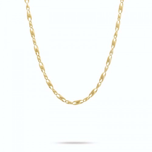 Marco Bicego 18k yellow gold Lucia alternating link chain necklace, 17.25