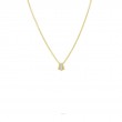 Marco Bicego 18k yellow gold Lucia link pendant necklace with diamonds weighing 0.20 carat total weight, 16.5