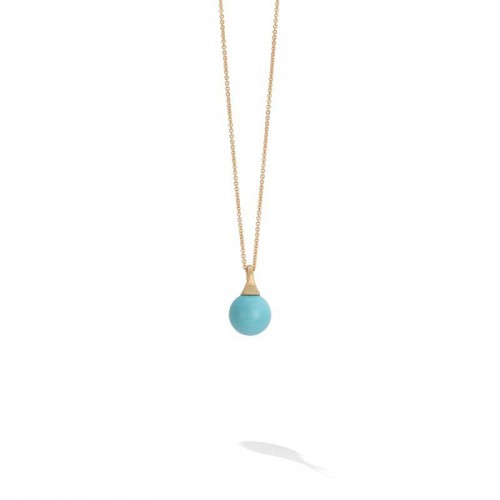 Marco Bicego Africa Boules 18K Yellow Gold and Turquoise Pendant