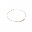 Marco Bicego 18k yellow gold Lunaria petite half collar necklace with round diamonds weighing 0.28 carat total weight, 16.5