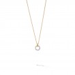 Marco Bicego® Jaipur Link Collection 18K Yellow & White Gold Flat-Link Diamond Pendant Necklace