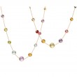 Marco Bicego 18k yellow gold Jaipur Color station necklace with mixed gemstones, 36