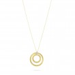 Marco Bicego Masai Yellow Gold and Diamond Double Circle Long Necklace