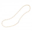 Marco Bicego 18k yellow gold and 18k white gold rhodium plated Marrakech Onde hand twisted link necklace with round diamonds weighing 0.50 carat total weight, 29.5