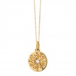 Monica Rich Kosann 18K Yellow Gold Wish Intaglio Diamond Dadelion Charm Necklace