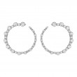 Penny Preville 18K White Gold Rhodium Plated Front To Back Hoop Earrings
