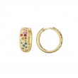 Penny Preville 18K Yellow Gold 18Mm Galaxy Huggie Earrings With Sapphires