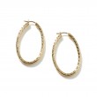 John Hardy 18k yellow gold Classic Chain oval hoop earrings, 41mm earrings with snap lock