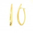 Lisa Nik 18k yellow gold Golden Dreams elongated curved hoop earrings
