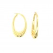Lisa Nik 18k yellow gold Golden Dreams elongated oval hoop earrings