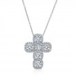 Norman Silverman 18K White Gold Cushion Shape Diamond Cross