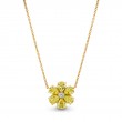 Norman Silverman 18K Yellow Gold Yellow And White Diamond Flower Pendant