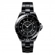 Chanel J12 black ceramic 38mm steel/black ceramic bezel black diamond dial on black ceramic bracelet