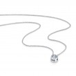 Bachendorf's 18K white gold rhodium plated floating bezel set diamond solitaire pendant