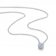 Bachendorf's 18K white gold rhodium plated floating diamond solitaire pendant