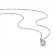 Bachendorf's 18K white gold rhodium plated diamond solitaire pendant