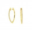 Lisa Nik 18k yellow gold Sparkle pear shaped hoop earrings with diamonds weighing 0.30 carat total weight