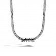 Classic Chain Hammered 18K Gold & Silver Pendant BG